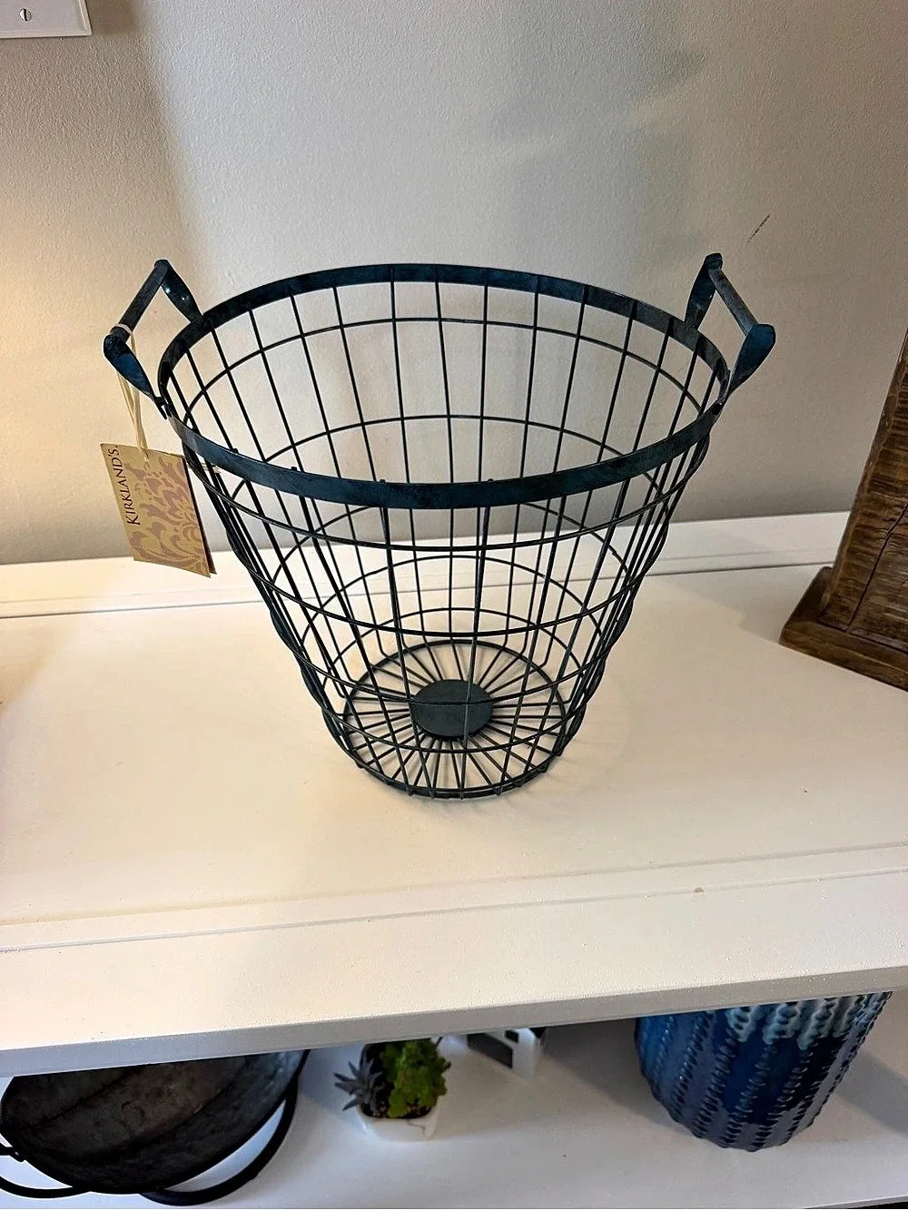 Wire Basket Large Blossom NWT